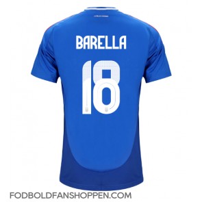 Italien Nicolo Barella #18 Hjemmebanetrøje EM 2024 Kortærmet